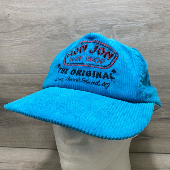 Ron Jon Surf Shop Corduroy Snapback Hat Vintage “The Original” NJ Blue - Picture 2 of 9